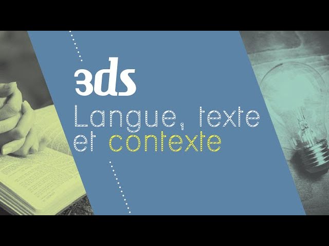 Langue, Texte et Contexte | Trio EDS